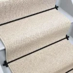 Charter Plain Loop Knight Stair Runner with black stair rods.