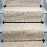 Charter Plain Loop Knight Stair Runner with black stair rods.