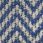 Close-up of Atlantic Herringbone French Blue Stair Runner texture. (1)