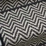 Close-up of Atlantic Herringbone Orca Stair Runner texture.
