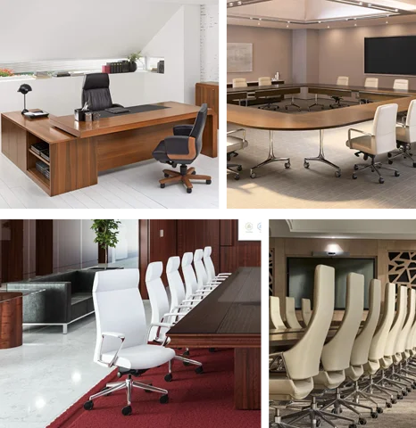 College of 4 images include office furniture