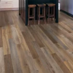 mixed-tone plank LVT floor featuring natural wood colors