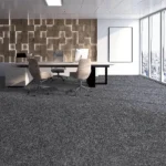Charcoal gray commercial carpet in contemporary executive office