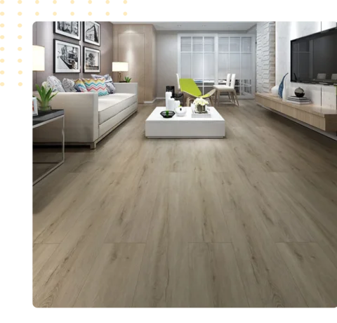 light gray wood look SPC flooring