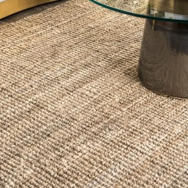 natural fiber jute loom carpet with a tightly woven