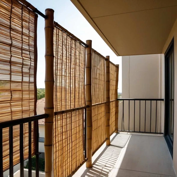 Bamboo blinds installed in Balconies