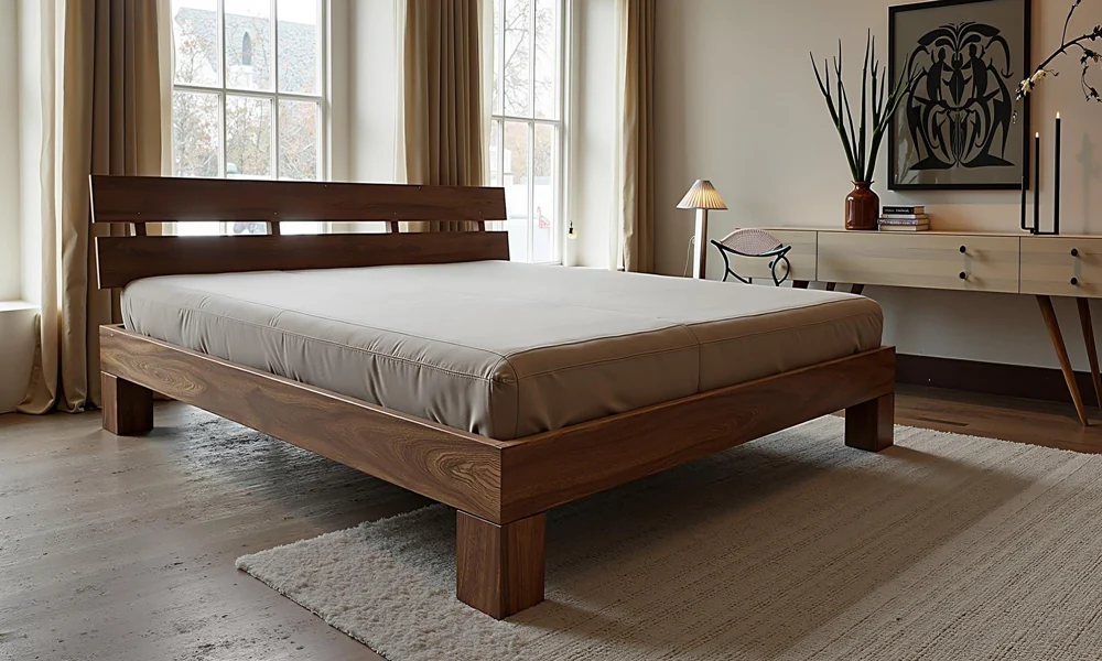 King size wooden bed design