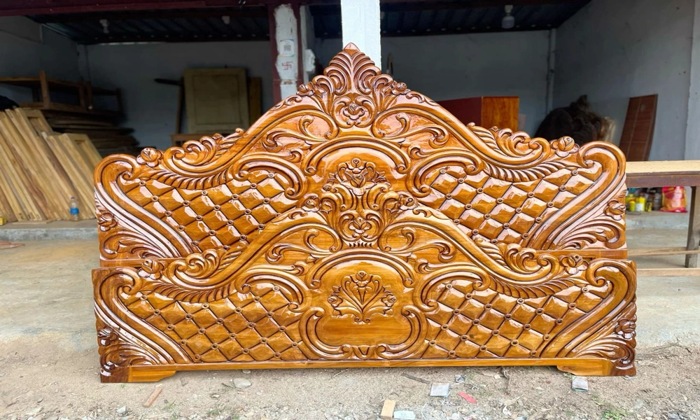 Teak Wood Bed Design